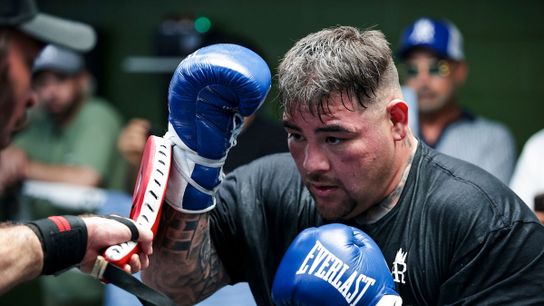 Former unified heavyweight champion Andy Ruiz Jr. prepares for his Saturday bout against Jarrell Miller in Los Angeles.