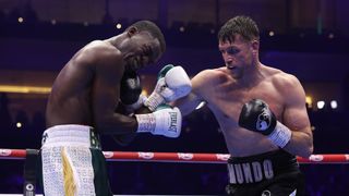 Callum Smith slips past Joshua Buatsi in old-time toe-to-toe slugest (boxing). Photo by Matt Richardson/Matchroom 