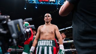 David Benavidez preparing for talented veteran Oleksandr Gvozdyk with the specter of Canelo Alvarez looming large taken Viva Las Vegas (Boxing). Photo by Ryan Hafey/Premier Boxing Champions