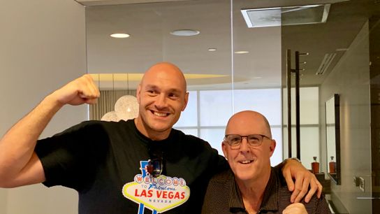 Tyson Fury and the author in 2019.