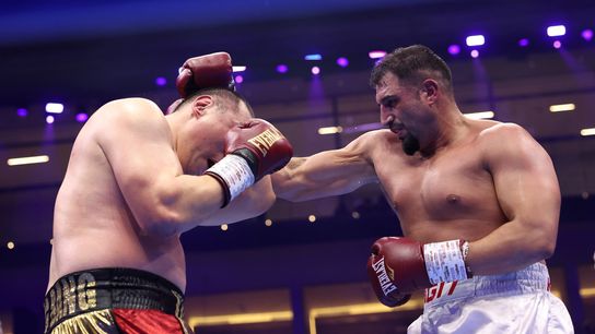 Agit Kabayel the one who delivers the 'Big Bang,' stops Zhilei Zhang with blistering body shot in sixth (boxing)