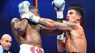 Richardson Hitchins survives scare from Gustavo Lemos, but he has much yet to prove taken Las Vegas (Boxing). Photo by Ed Mulholland/Matchroom Sport