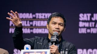 Manny Pacquiao heads to the Hall of Fame Sunday and the comeback trail on July 19 (boxing). Photo by Esther Lin/Premier Boxing Champions