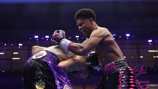 Shakur Stevenson gets ninth-round TKO over Josh Padley, but it was not the kind of performance that won many fans over (boxing). Photo by Matt Richardson/Matchroom 