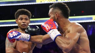 Shakur Stevenson has the titles and the zero in the loss column but superstardom has yet to discover him (Boxing). Photo by Mikey Williams/Top Rank