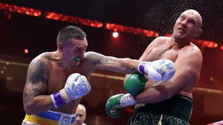 Undisputed champ Oleksandr Usyk will rematch Tyson Fury on Dec. 21, per Turki Alalshikh (Boxing). Photo by Mikey Williams/Top Rank