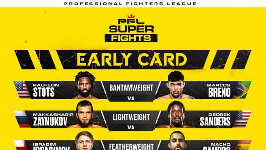 Preliminary card for the Oct. 19 PFL Super Fight League PPV.