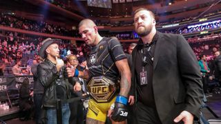 UFC 300 main event features a light heavyweight title bout between champ Alex Pereira and former champ Jamahal Hill (UFC). Photo by Jessica Alcheh/USA Today Sports