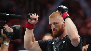 Bo Nickal hopes to make a statement at UFC 300 to show he is worthy of prestigious spot in main card opener taken UFC Apex (Bo Nickal). Photo by STEPHEN R. SYLVANIE/USA TODAY SPORTS