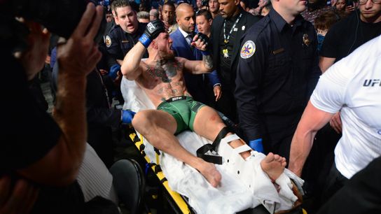 Conor McGregor hasn't fought since injuring his leg on July 10, 2021, in a bout against Dustin Poirier.