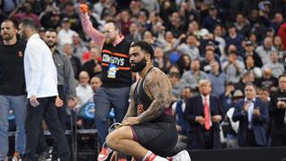 Olympic gold medalist Gable Steveson has all the tools but does he care to get punched in the face for a living? (UFC). Photo by Eric Hartline/Imagn Images