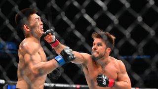 Henry Cejudo received no favors from referee Jason Herzog, but he stands at a crossroads with a huge decision to make (UFC). Photo by Steven Bisig/Imagn Images