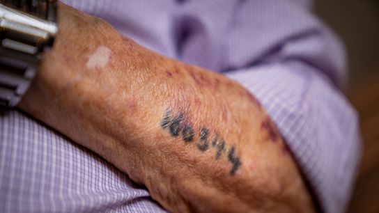 The tattoo on the arm of Holocaust survivor David Wolnerman should serve as a reminder to UFC fighter Bryce Mitchell that in no way was Nazi leader Adolf Hitler a 'good guy.'