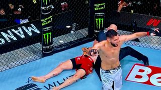 Fares Ziam steamrolls Matt Frevola, puts him to sleep with one of the most brutal knees ever (UFC)