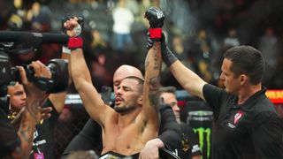 Alexandre Pantoja's desire to be great is admirable but continuing to rack  up the title defenses will say all that needs to be said. taken T-Mobile Arena (UFC). Photo by Stephen R. Sylvanie/Imagn Images