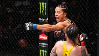 Fighting despite the tragic loss of her sister, Natalia Silva shows her championship mettle taken UFC Apex (UFC). Photo by Chris Unger/Zuffa