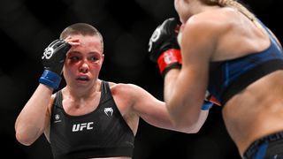Surviving living in Jeffrey Dahmer's old neighborhood, and the best the UFC has to offer, Rose Namajunas eyes another career milestone (UFC). Photo by  Per Haljestam/USA Today Sports