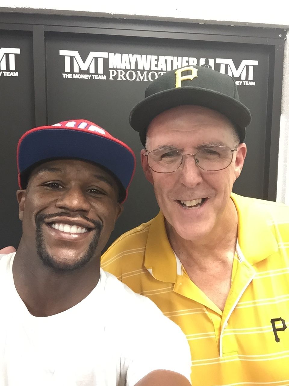 With Floyd Mayweather in 2015, not long after he defeated Manny Pacquiao.