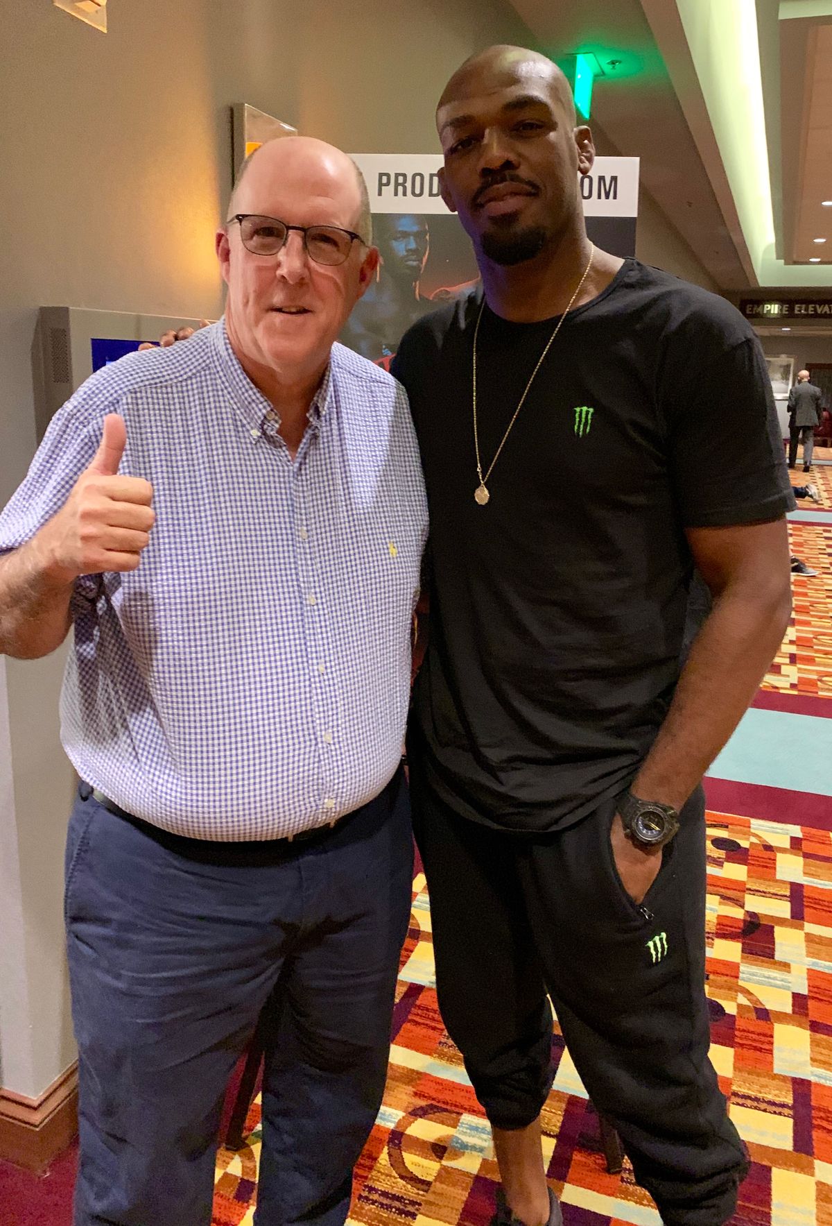 With legendary former UFC champion Jon Jones following an epic 2019 interview in Las Vegas.