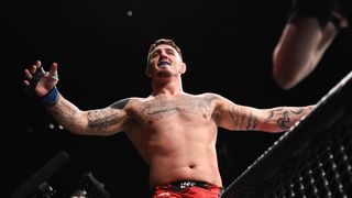 UFC 304: How does interim champ Tom Aspinall measure up to heavyweight champ Jon Jones, the MMA GOAT? (UFC). Photo by Per Haljestam/USA Today Sports